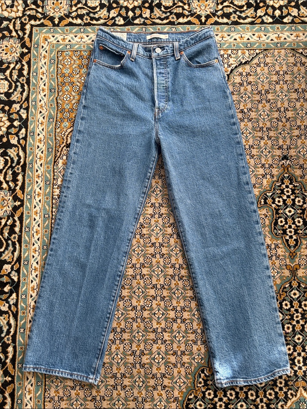 Levi's Ribcage Straight Ankle Blue Jeans 29